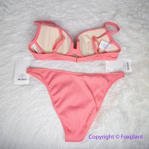 New! Set! Free People x Peony panel balconette highline pant bikini, size L - Picture 6 of 11